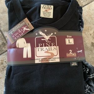 NWT PINE TRAILS MENS 2 piece pajama set size large